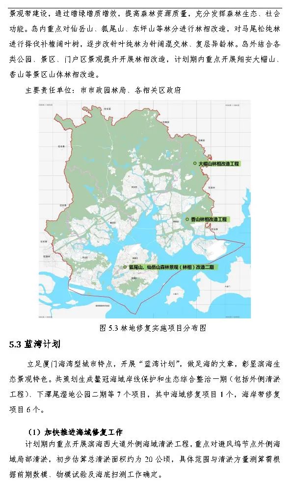 政策︱厦门市出台国土空间生态修复三年行动计划