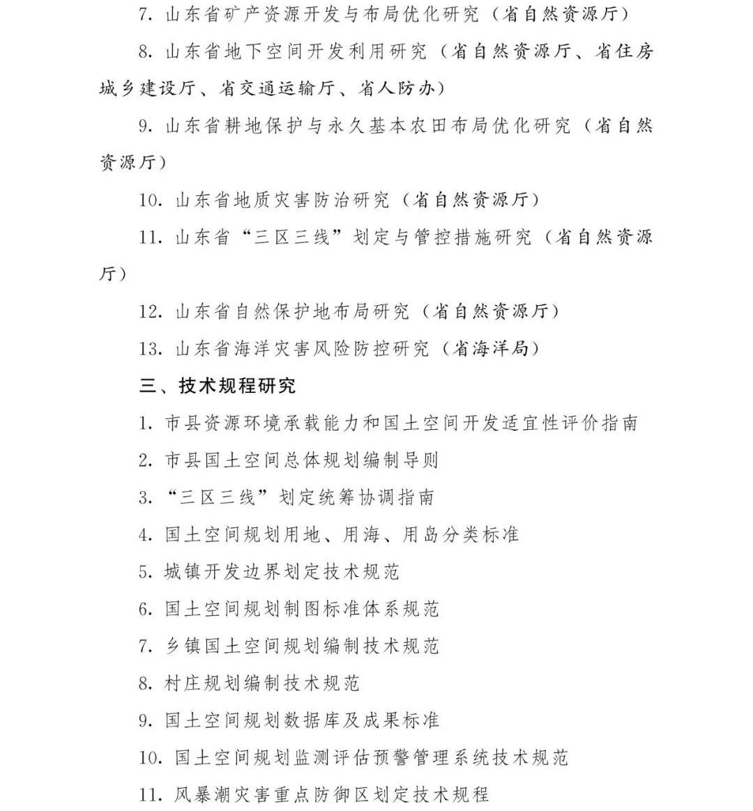 山东省政府办公厅印发《山东省国土空间规划编制工作方案》