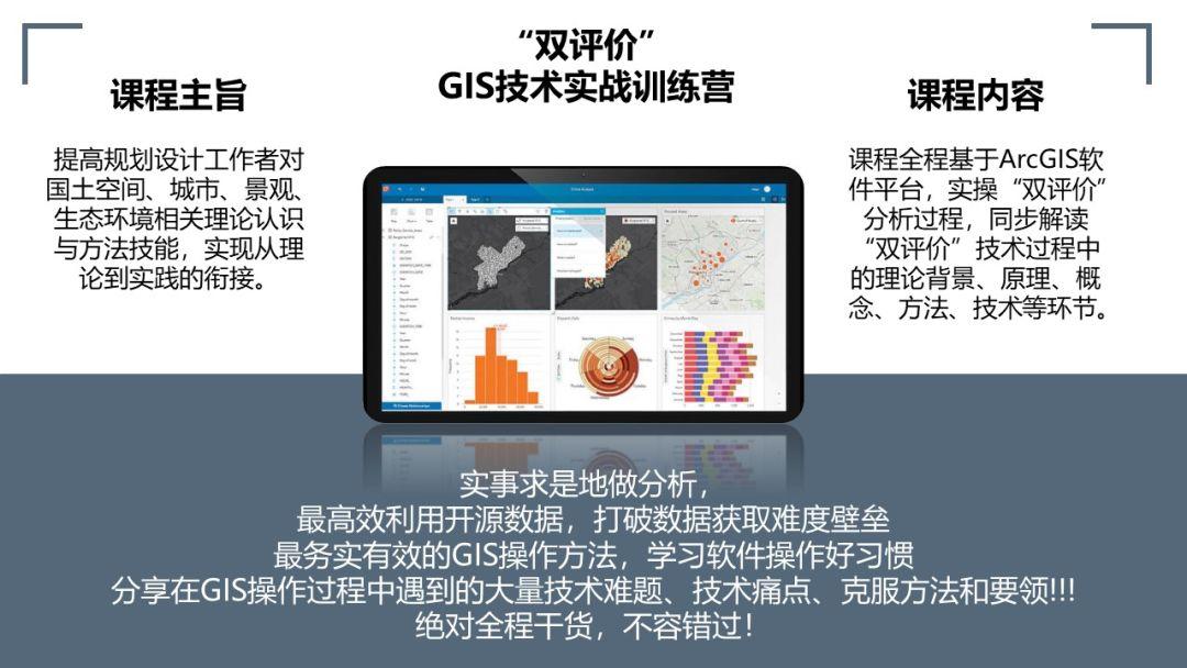 “双评价”GIS技术实战训练营 | 北京站 12月7日-12月9日