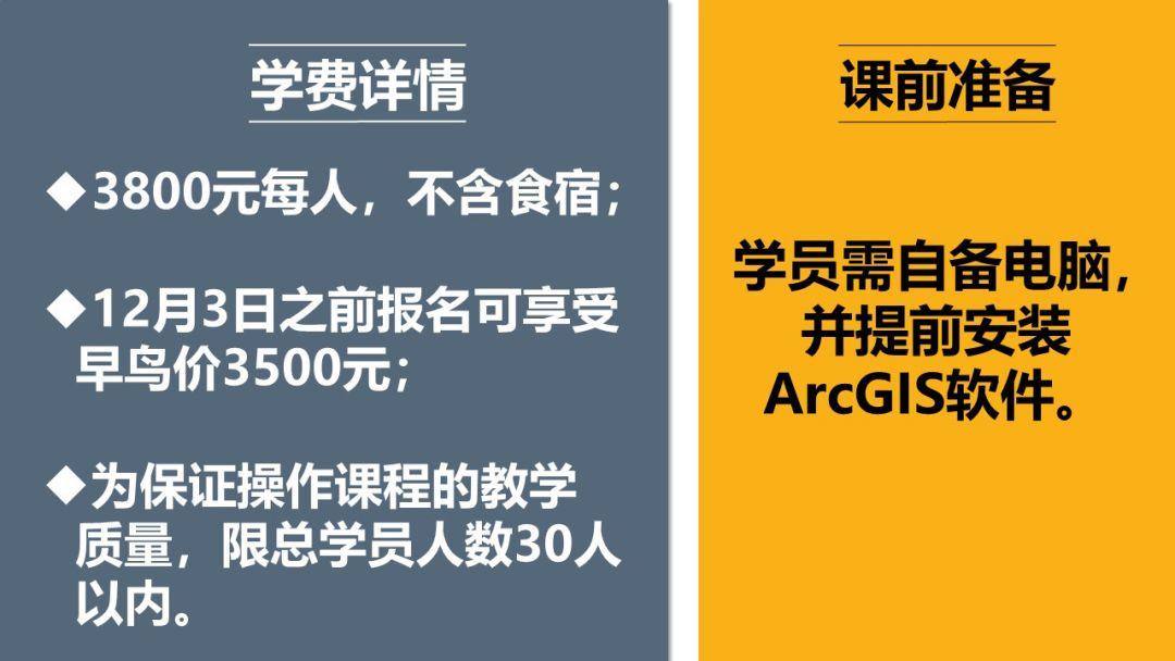 “双评价”GIS技术实战训练营 | 北京站 12月7日-12月9日