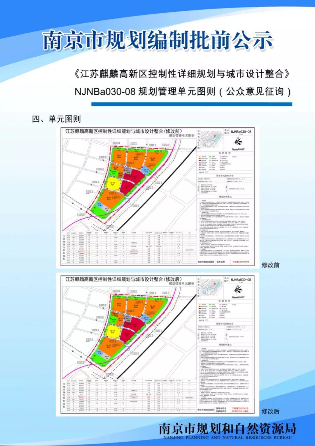 麒麟高新区、东山副城老城北片区、龙潭新城等多个片区规划管理单元图则向公众征询意见