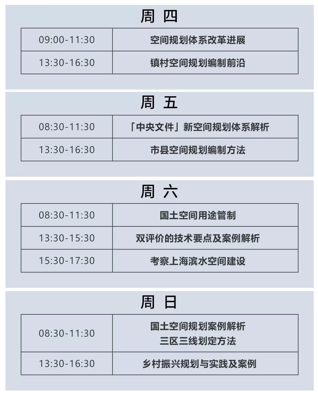 线下课程:空间规划专题培训,12月19-22日 线下课程:空间规划专题培训,12月19-22日