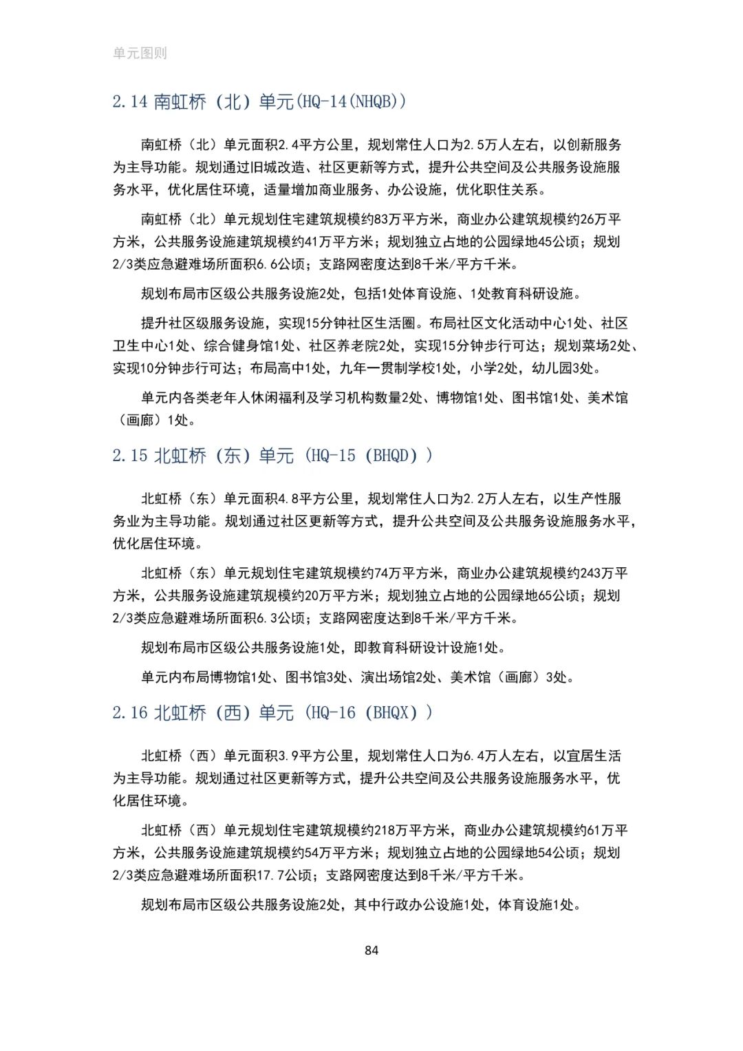 「新·速递」上海市虹桥主城片区单元规划