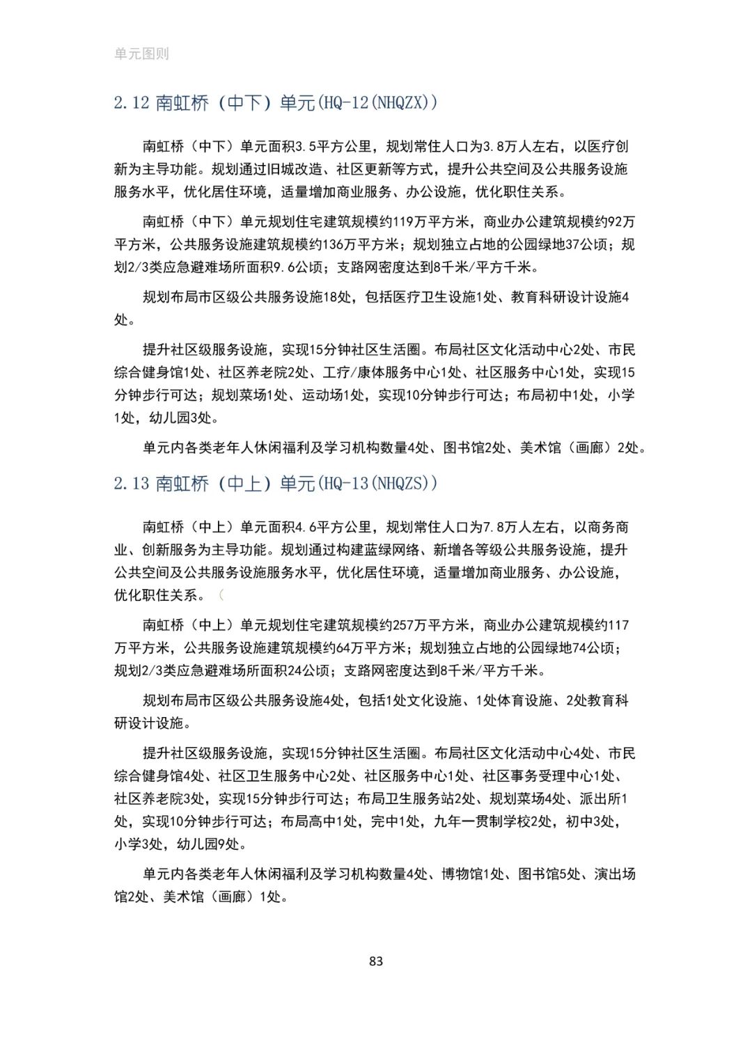 「新·速递」上海市虹桥主城片区单元规划