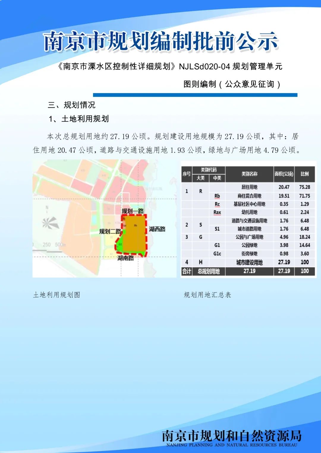 《南京市河西新城区中部地区控制性详细规划》MCe030-03规划管理单元图则修改（公众意见征询）