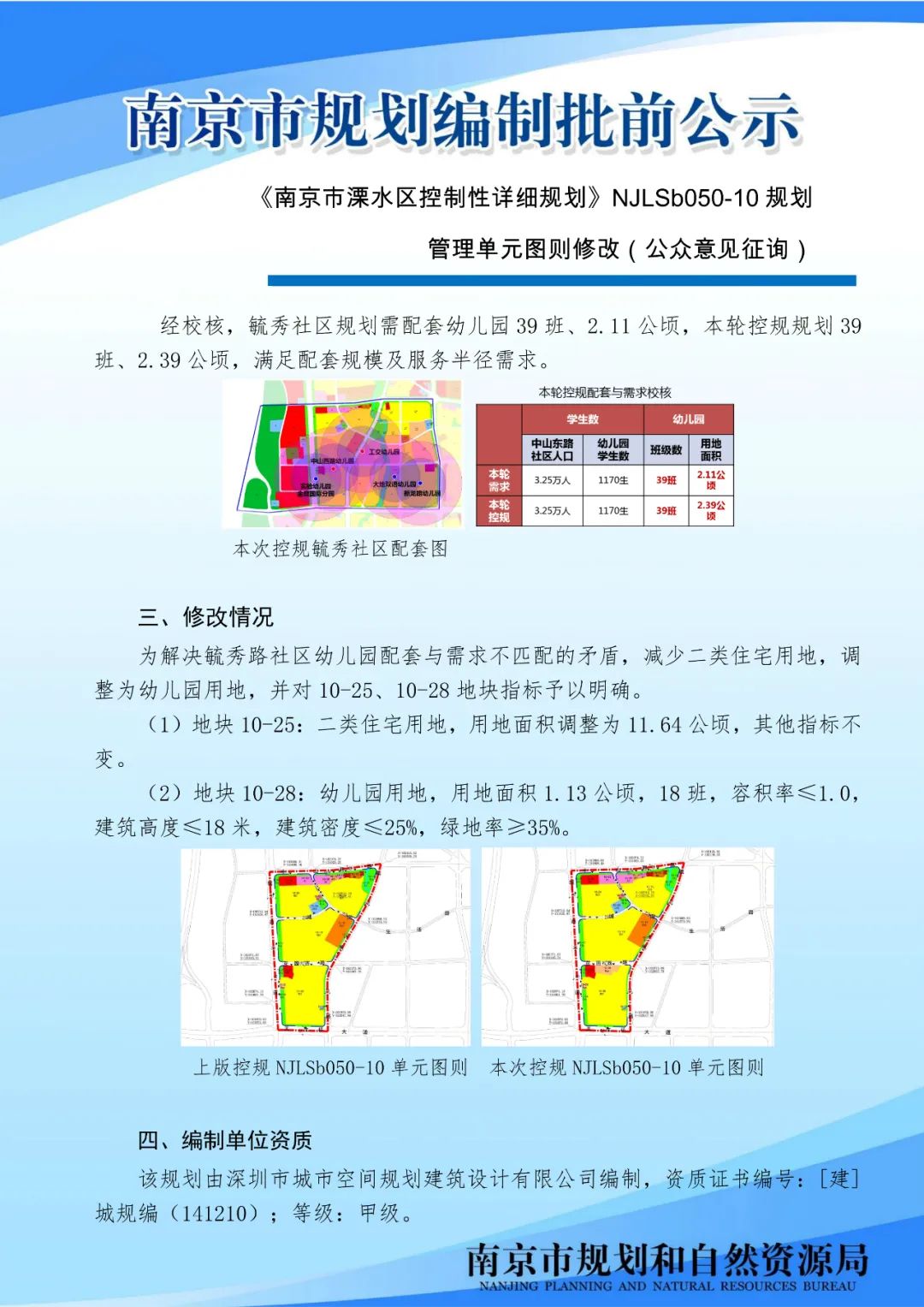 溧水区将新增小学和幼儿园