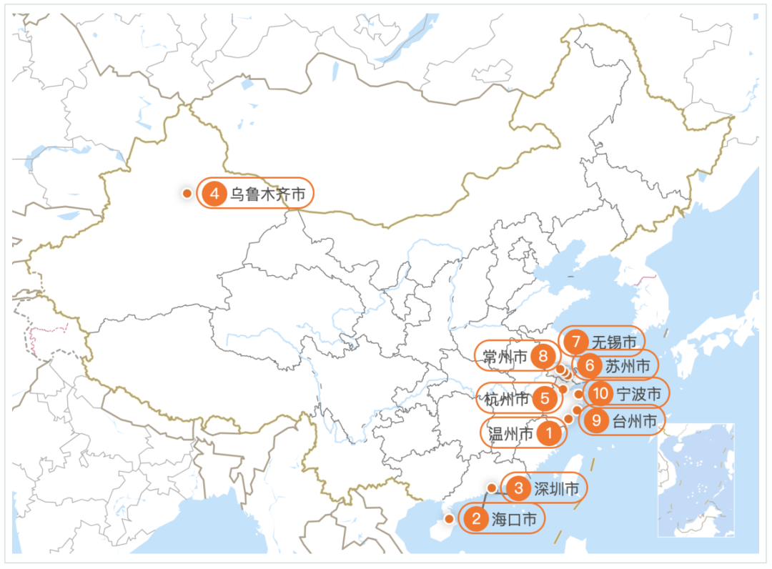 中国城市人口吸引力排名：2020年第二季度百城人口吸引力榜单