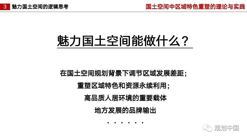 国土空间中区域特色重塑的理论与实践