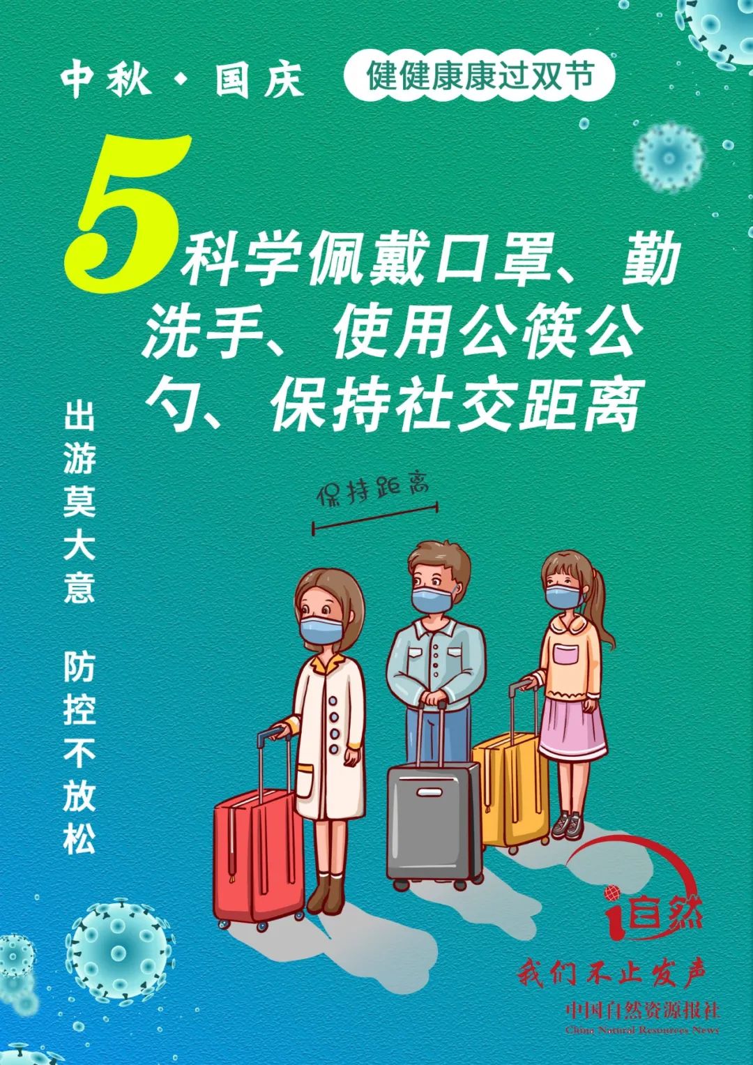 出门莫大意，防控不放松，健康过双节！