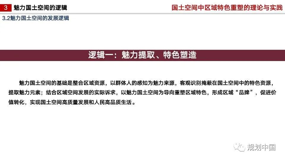 国土空间中区域特色重塑的理论与实践