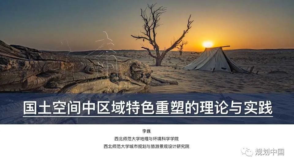 国土空间中区域特色重塑的理论与实践