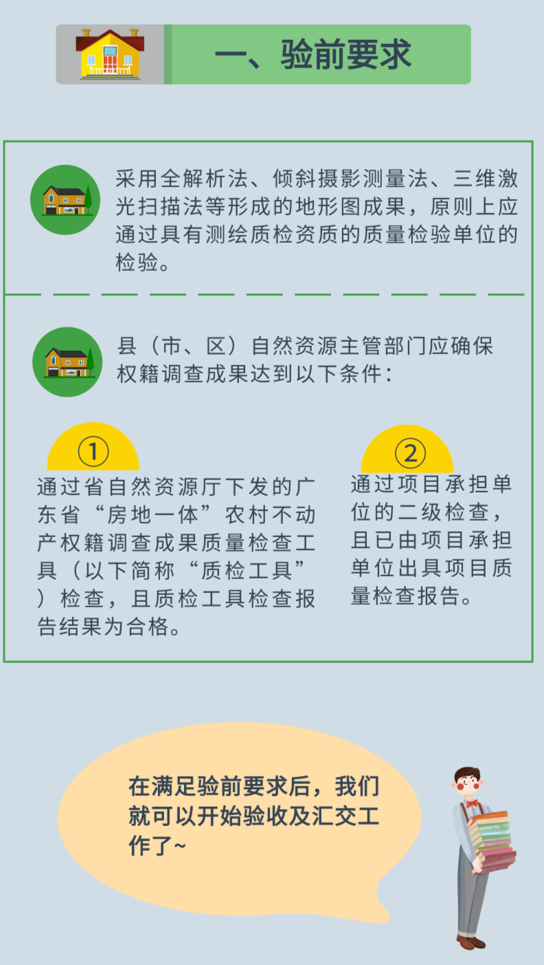 一图看懂《广东省“房地一体”农村不动产权籍调查成果验收及汇交办法（试行）》