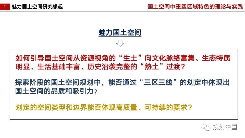 国土空间中区域特色重塑的理论与实践