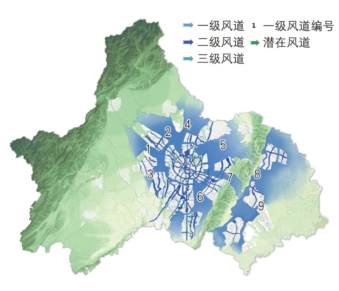 【Open Access】高静风频率城市通风廊道规划探索——成都市通风廊道的规划实践