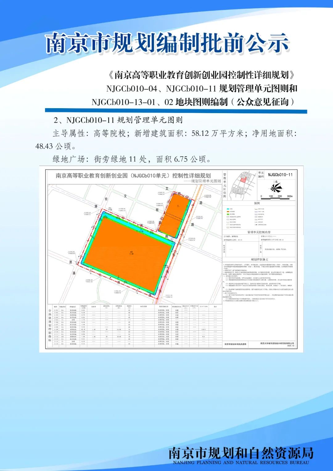 《南京市河西中部地区（MCe030）控制性详细规划》 MCe030-03规划管理单元图则