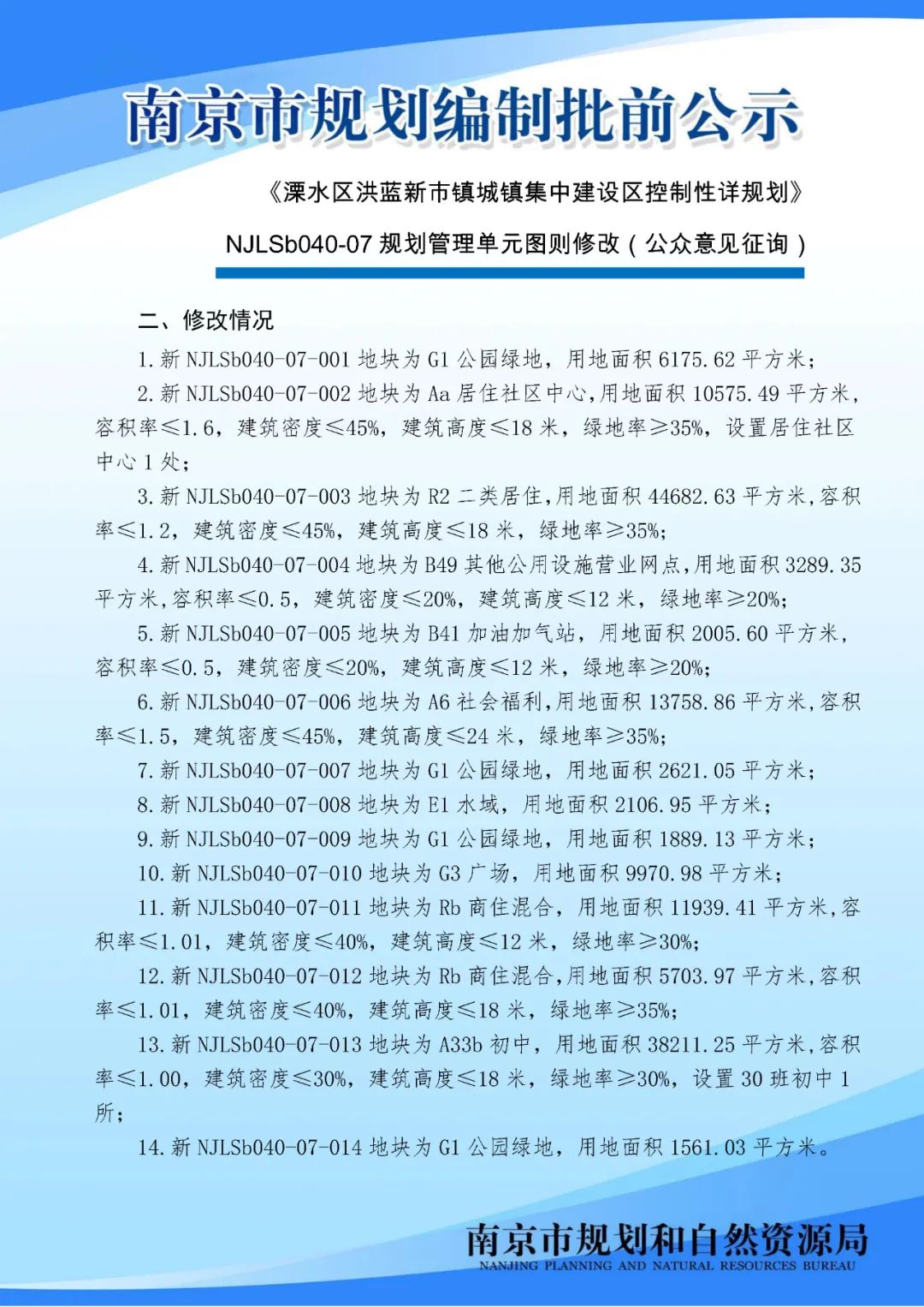 南京市江宁区湖熟街道龙都社区（NJNBi030）控制性详细规划（公众意见征询）