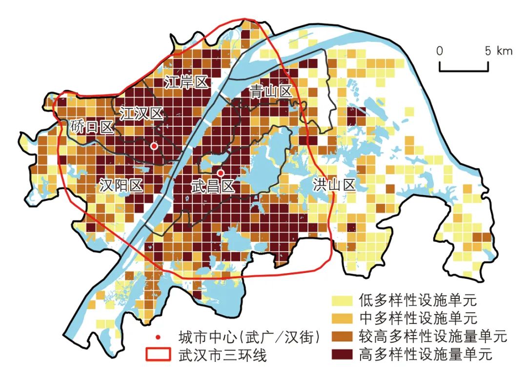 【文章导读】城市基本公服设施数量与多样性空间配置研究——以武汉市主城区为例