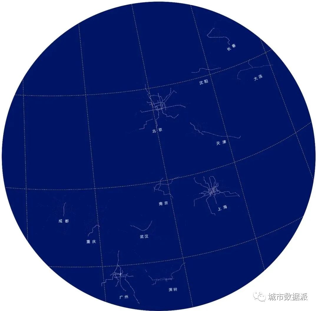 我们用星象图告诉你：地铁交通如何实现1→38城的发展（数据下载）丨城市数据派
