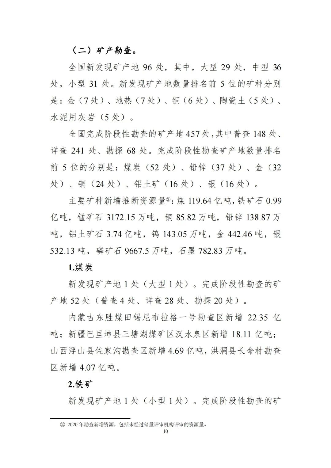 2020年全国地质勘查成果发布