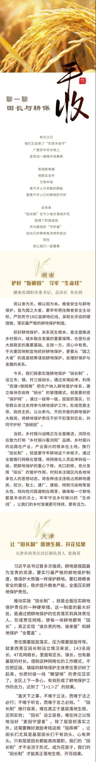 丰收节，话耕保