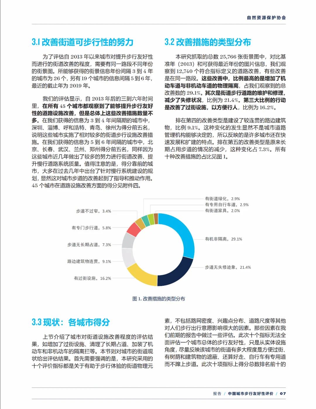 报告下载 | 中国城市步行友好性评价——步行设施改善状况研究（2021）