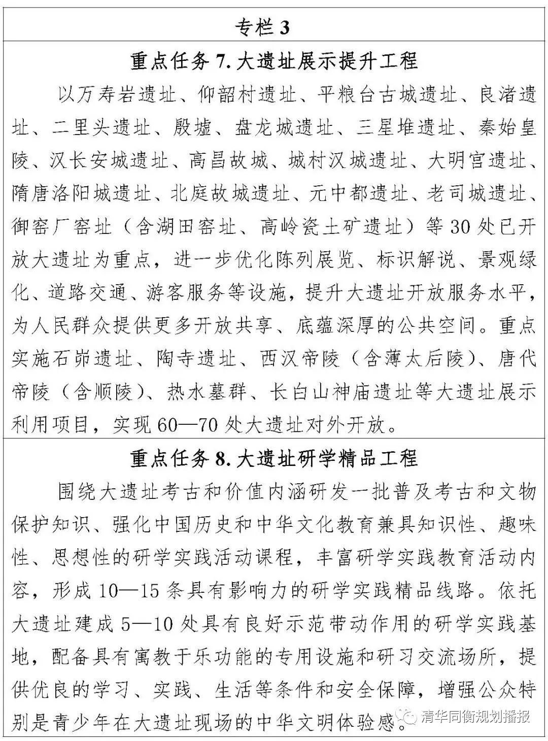 “十四五”时期大遗址名单出炉!国家文物局印发专项规划 “十四五”时期大遗址名单出炉!国家文物局印发专项规划