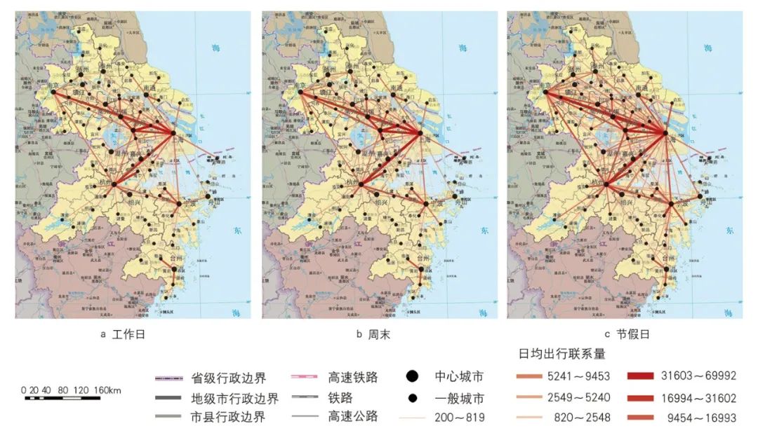 【文章导读】基于城际出行的长三角城市群空间组织特征