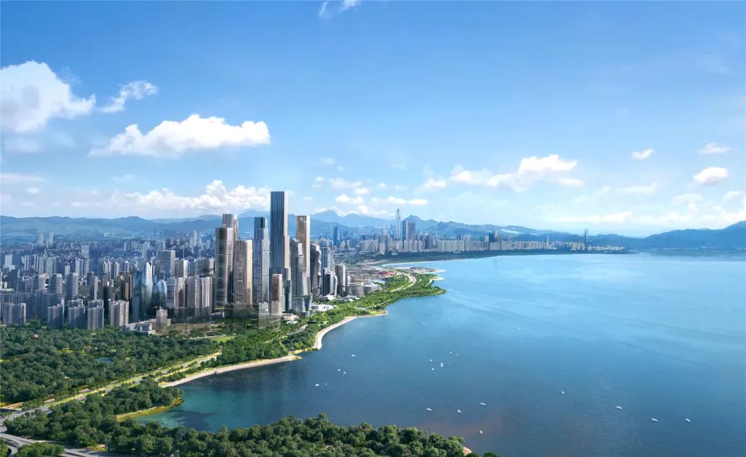 深圳湾超级总部基地最新进展：夜景灯光、城市意象、无障碍设计公布
