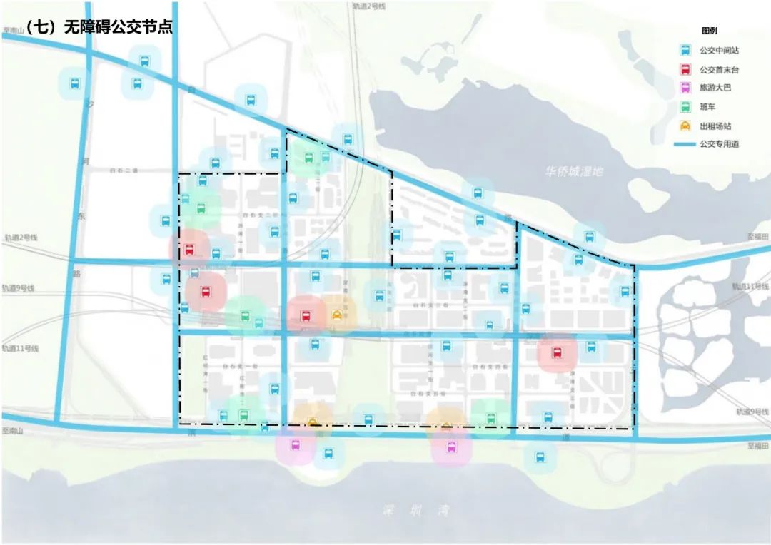 深圳湾超级总部基地最新进展：夜景灯光、城市意象、无障碍设计公布