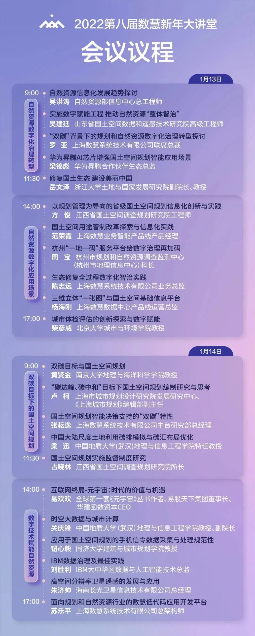 新年大讲堂:自然资源数字化治理转型专题——2022第八届数慧新年大讲堂直播预告 新年大讲堂:自然资源数字化治理转型专题——2022第八届数慧新年大讲堂直播预告
