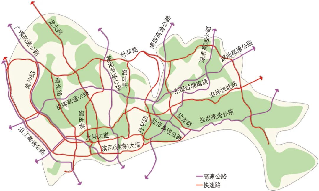 从增量规模扩张到存量集约高效:新时期深圳干线道路网转型规划的思考与实践 从增量规模扩张到存量集约高效:新时期深圳干线道路网转型规划的思考与实践