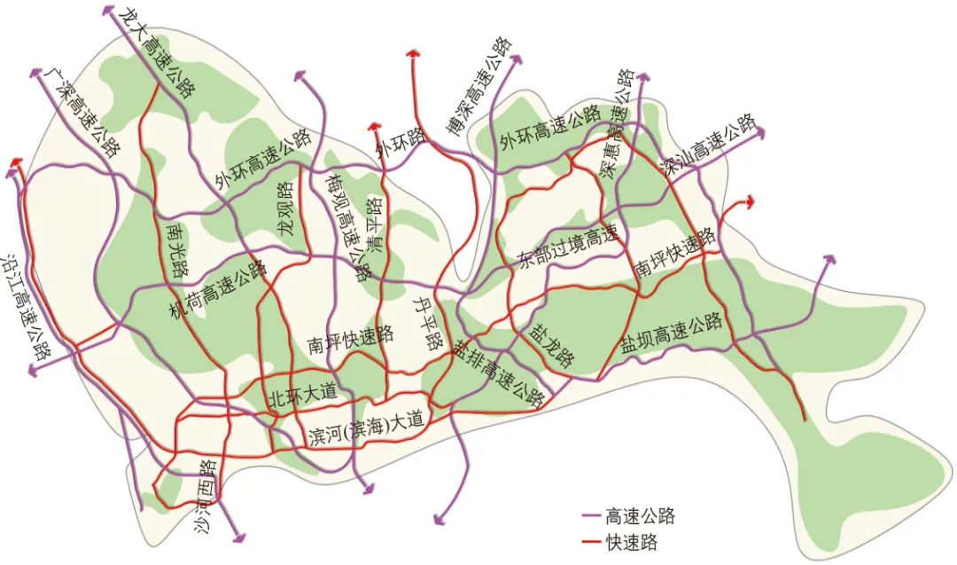 从增量规模扩张到存量集约高效:新时期深圳干线道路网转型规划的思考与实践 从增量规模扩张到存量集约高效:新时期深圳干线道路网转型规划的思考与实践