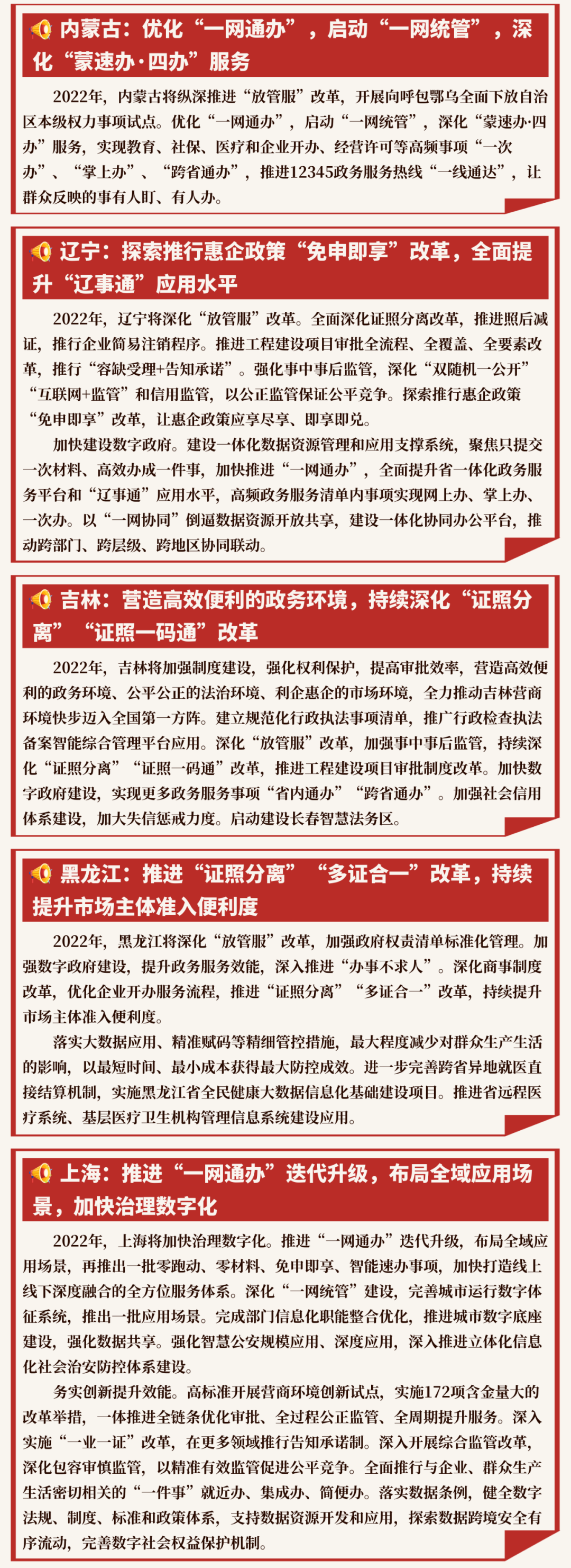 从省级政府报告看，2022年各地数字政府建设工作重点