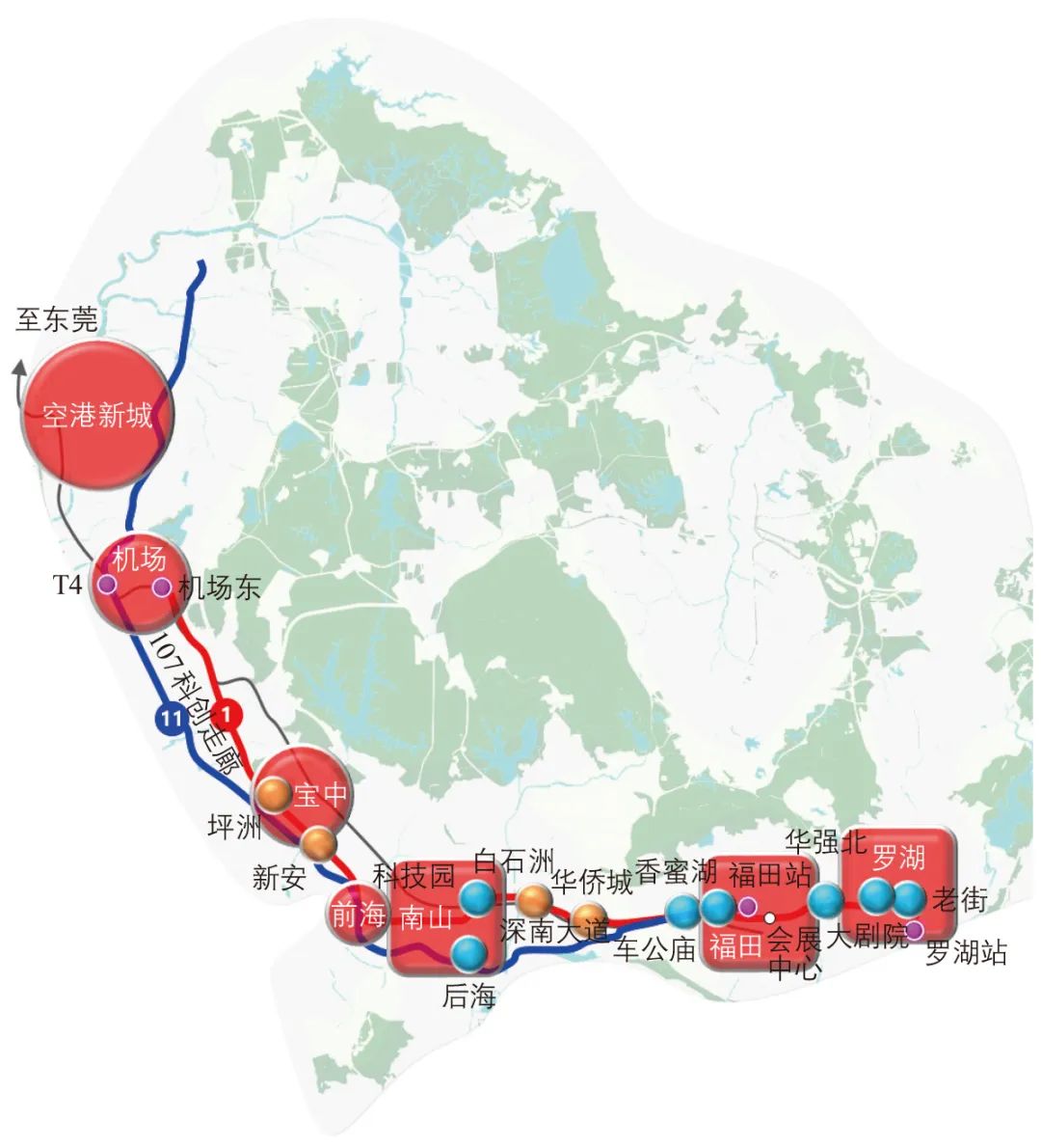 周军 | 中心放射形城市轨道交通线路规划研究：以深圳市为例