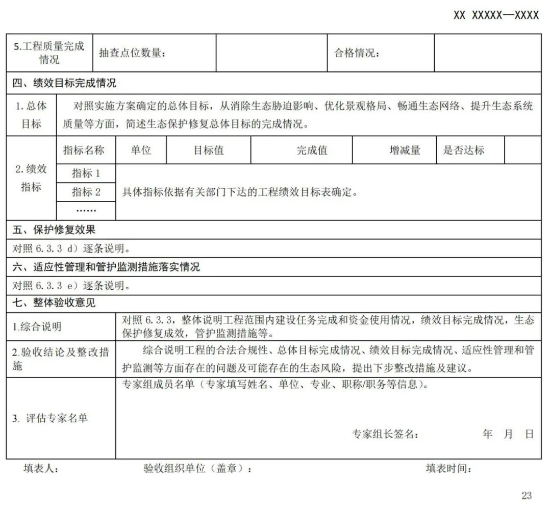 《国土空间生态保护修复工程验收规范》报批稿公示