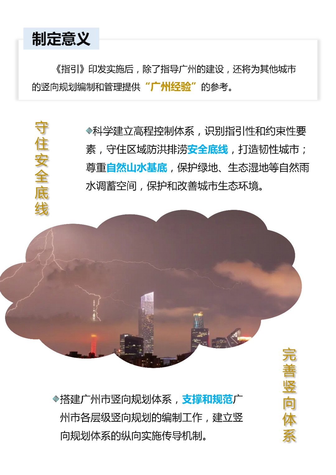 构建“总体规划-详细规划-实施性规划”三级规划的竖向专项规划体系！一图读懂《广州市竖向规划编制工作指引（试行）》