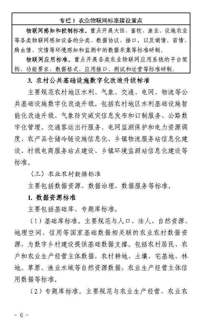 四部门联合印发《数字乡村标准体系建设指南》