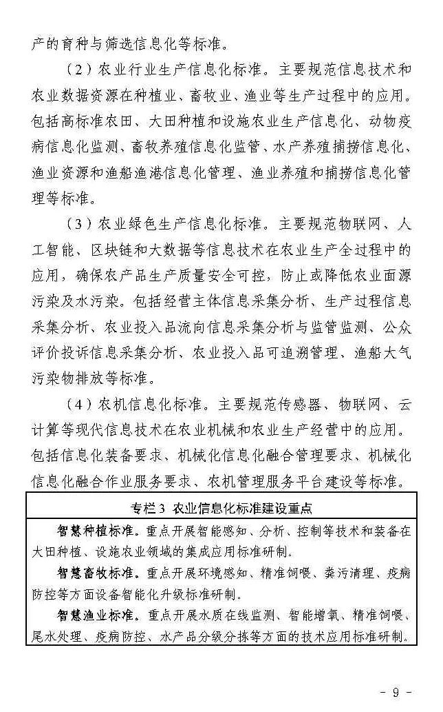 四部门联合印发《数字乡村标准体系建设指南》