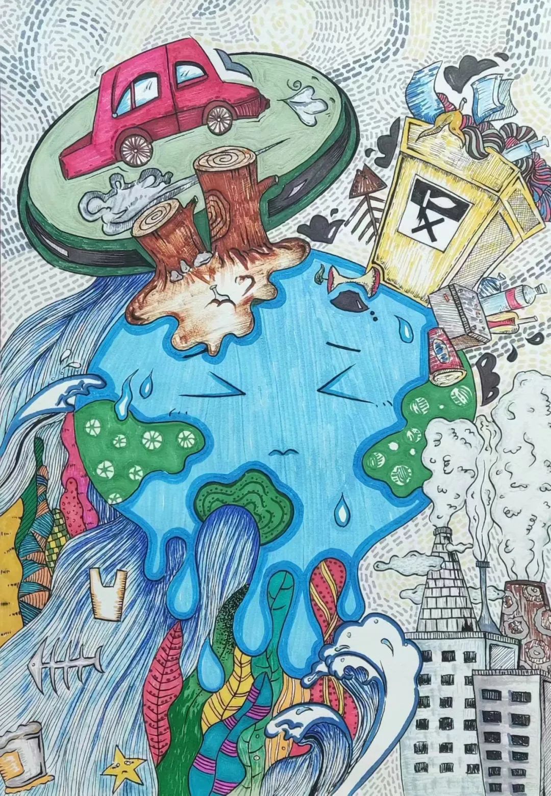 世界地球日儿童画公益大赛获奖作品出炉 | 世界地球日