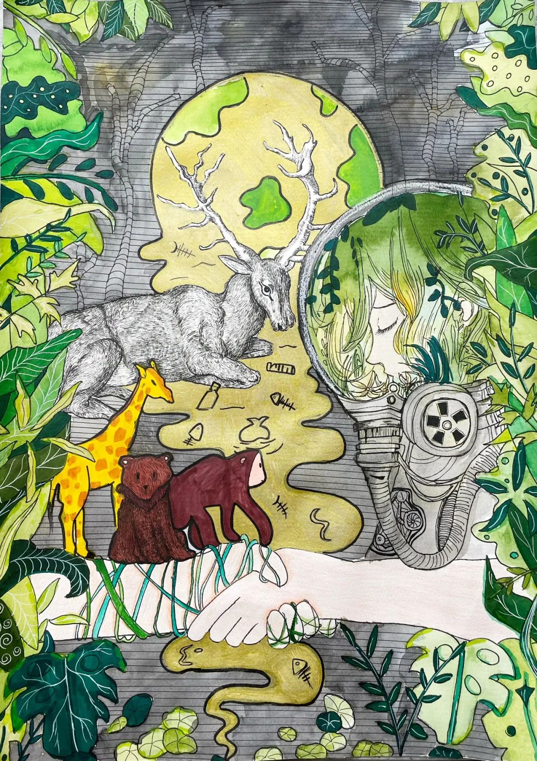 世界地球日儿童画公益大赛获奖作品出炉 | 世界地球日