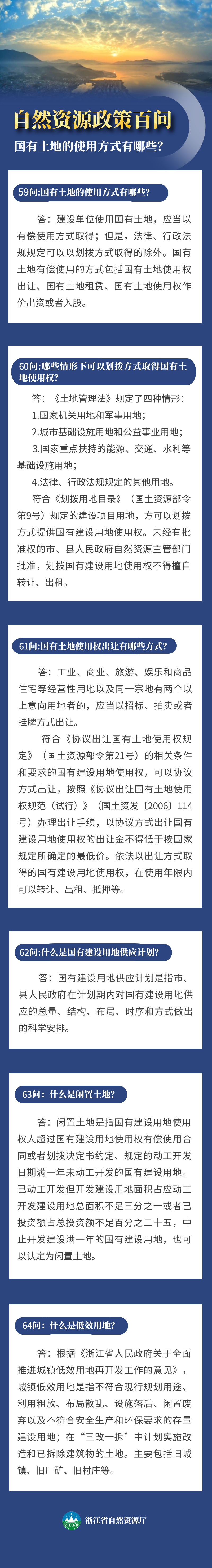 自然资源政策百问丨国有土地的使用方式有哪些？