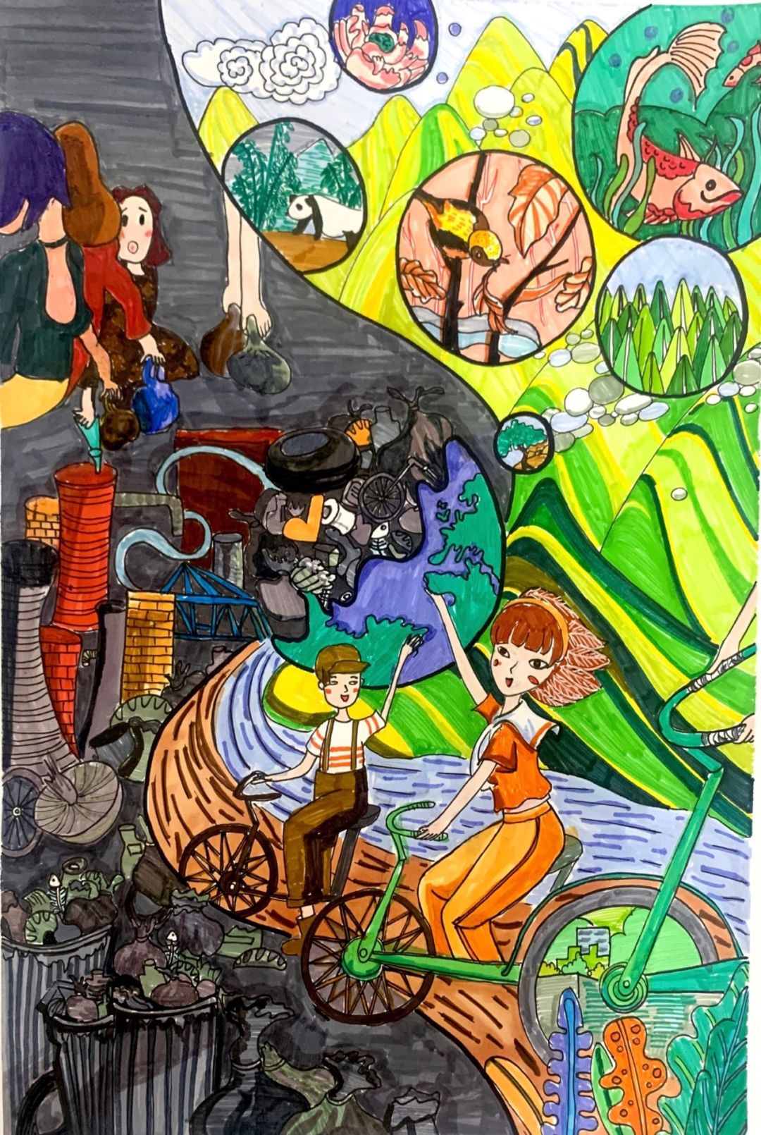 世界地球日儿童画公益大赛获奖作品出炉 | 世界地球日