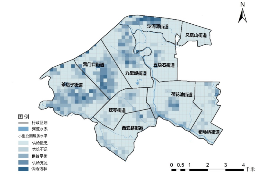 供需平衡视角下城市小型公园绿地公平性研究——以成都市金牛区为例 供需平衡视角下城市小型公园绿地公平性研究——以成都市金牛区为例