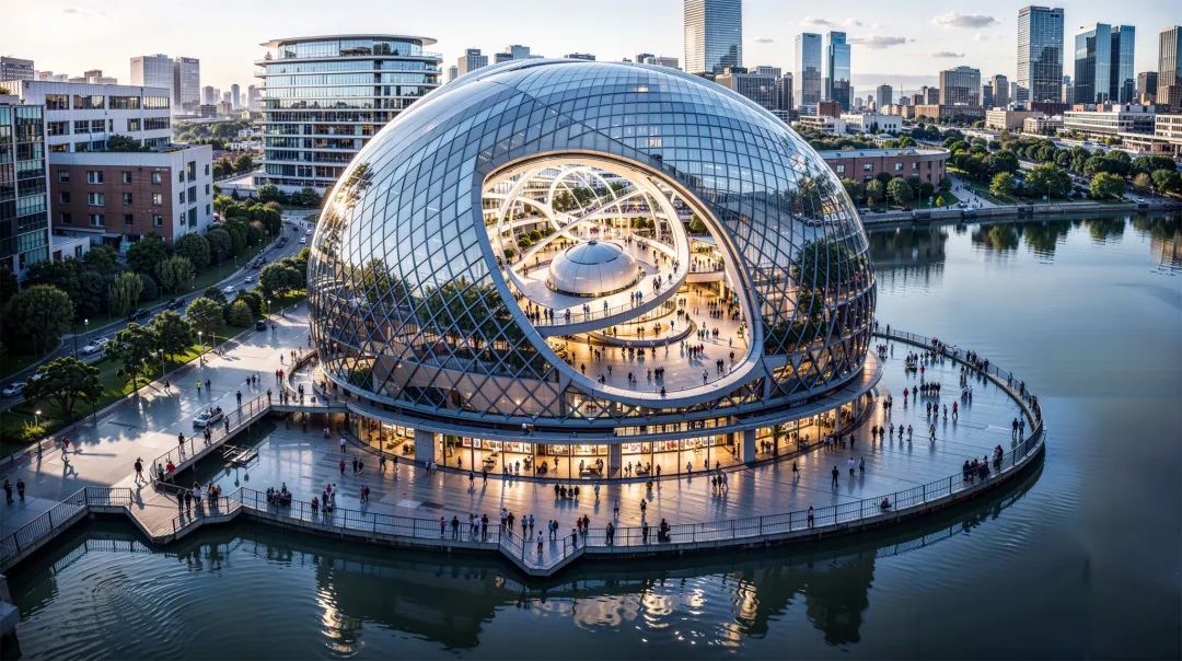 @ 建筑设计师，如果让AI生成100个 Sphere Building 会是什么样子的？（AIGC建筑设计）