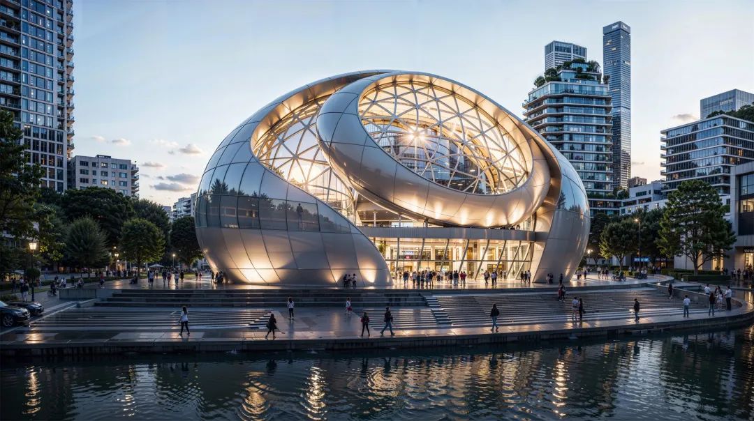 @ 建筑设计师，如果让AI生成100个 Sphere Building 会是什么样子的？（AIGC建筑设计）