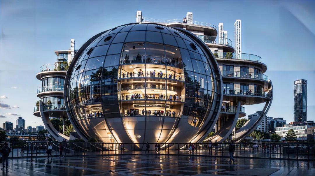@ 建筑设计师，如果让AI生成100个 Sphere Building 会是什么样子的？（AIGC建筑设计）