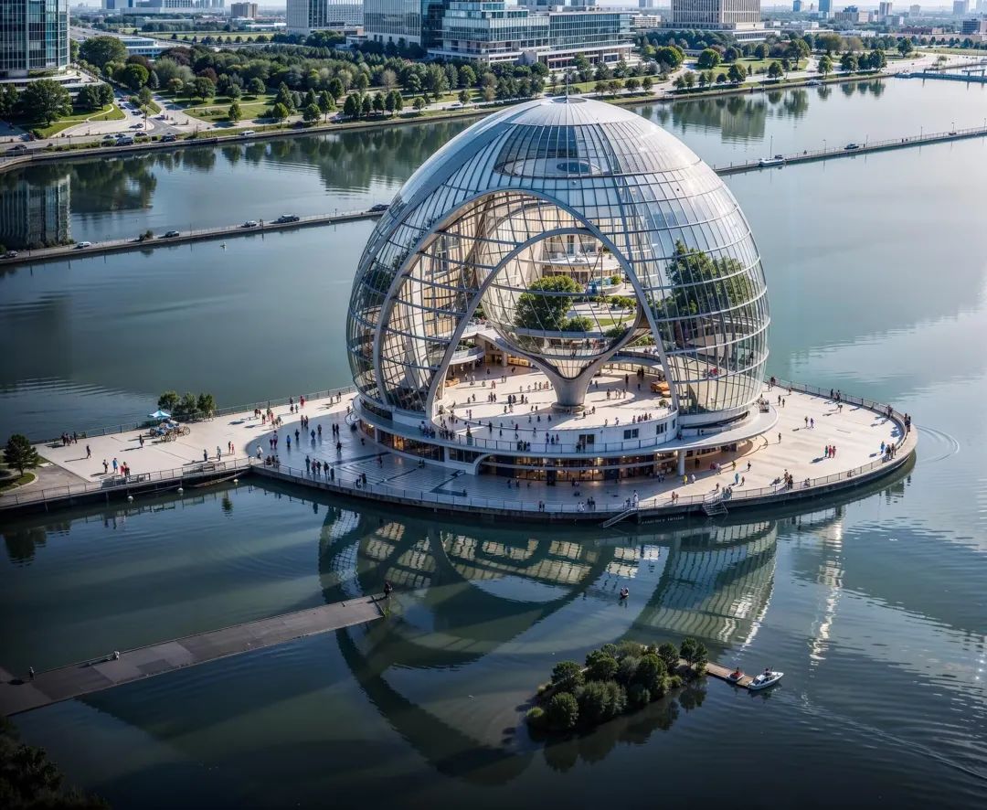 @ 建筑设计师，如果让AI生成100个 Sphere Building 会是什么样子的？（AIGC建筑设计）