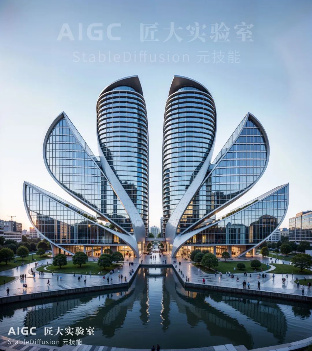 @  你见过这样的“华为国际总部”设计图吗？（AIGC建筑设计）