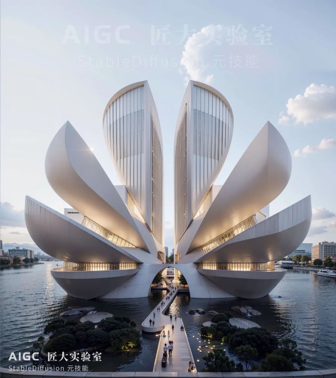 @  你见过这样的“华为国际总部”设计图吗？（AIGC建筑设计）