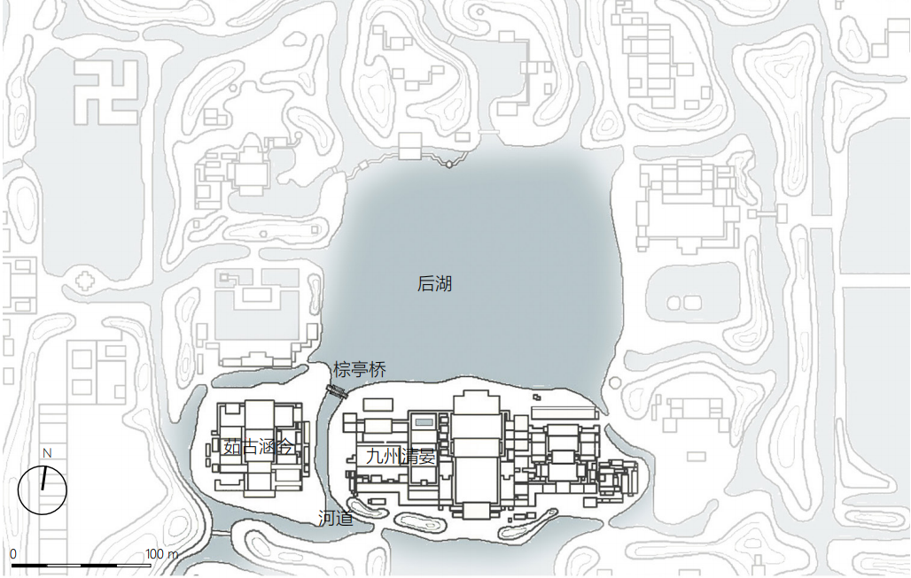 圆明园九洲清晏棕亭桥“桥景”分析